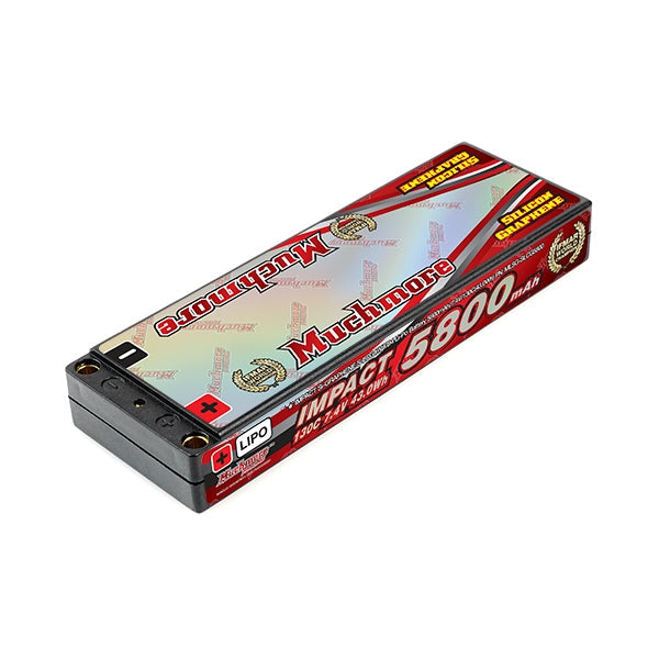 MUCHMORE IMPACT Silicon Graphene Super LCG FD4 Li-Po Battery 5800mAh/7.4V 130C Flat Hard Case (1) MLSG-SLCG5800 - RCXX - rc racing for professionals