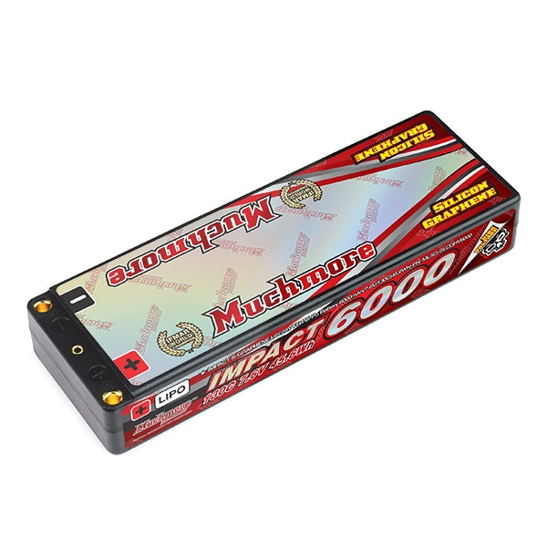 MUCHMORE IMPACT [Silicon Graphene] LCG HV FD4 Li-Po Battery 6000mAh/7.6V 130C Flat Hard Case (1) MLSG-SLCGHV6000 - RCXX - rc racing for professionals