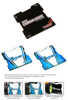 MUCHMORE Quick Camber Gauge <1.0,2.0,3.0 Angles> for 1/8 Buggy cars (1) MR-CGL1 - RCXX - rc racing for professionals