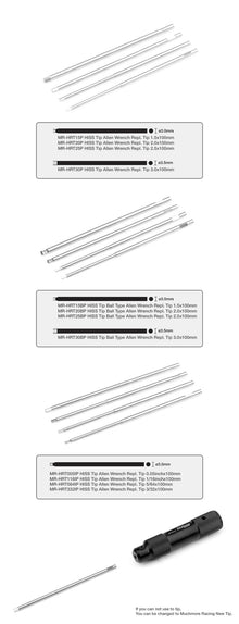 MUCHMORE HISS Tip Allen Wrench Repl. Tip 0.05inchx100mm (1) MR-HRT005IP - RCXX - rc racing for professionals