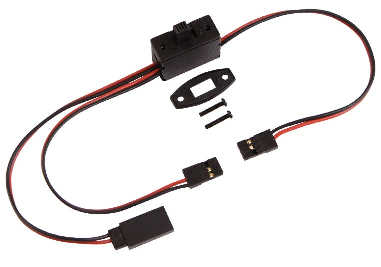 MUCHMORE Reciever Switch Harness w/Charge Connector (JR/Futaba) (1) MR-RSB - RCXX - rc racing for professionals