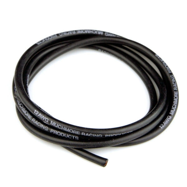 MUCHMORE Super Flexible High Current Silicon Wire 12 AWG Black 100cm (1) MR-SFWK12 - RCXX - rc racing for professionals