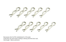 MUCHMORE Stainless Pro Body Clips Large (10) MR-SSBL - RCXX - rc racing for professionals