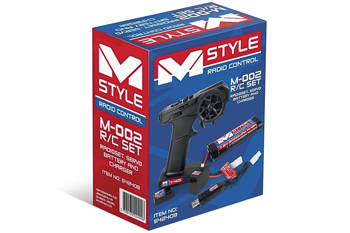 M Style M-002 Mstyle R/C Set - Radioset, Servo, Battery and Charger - MS542409