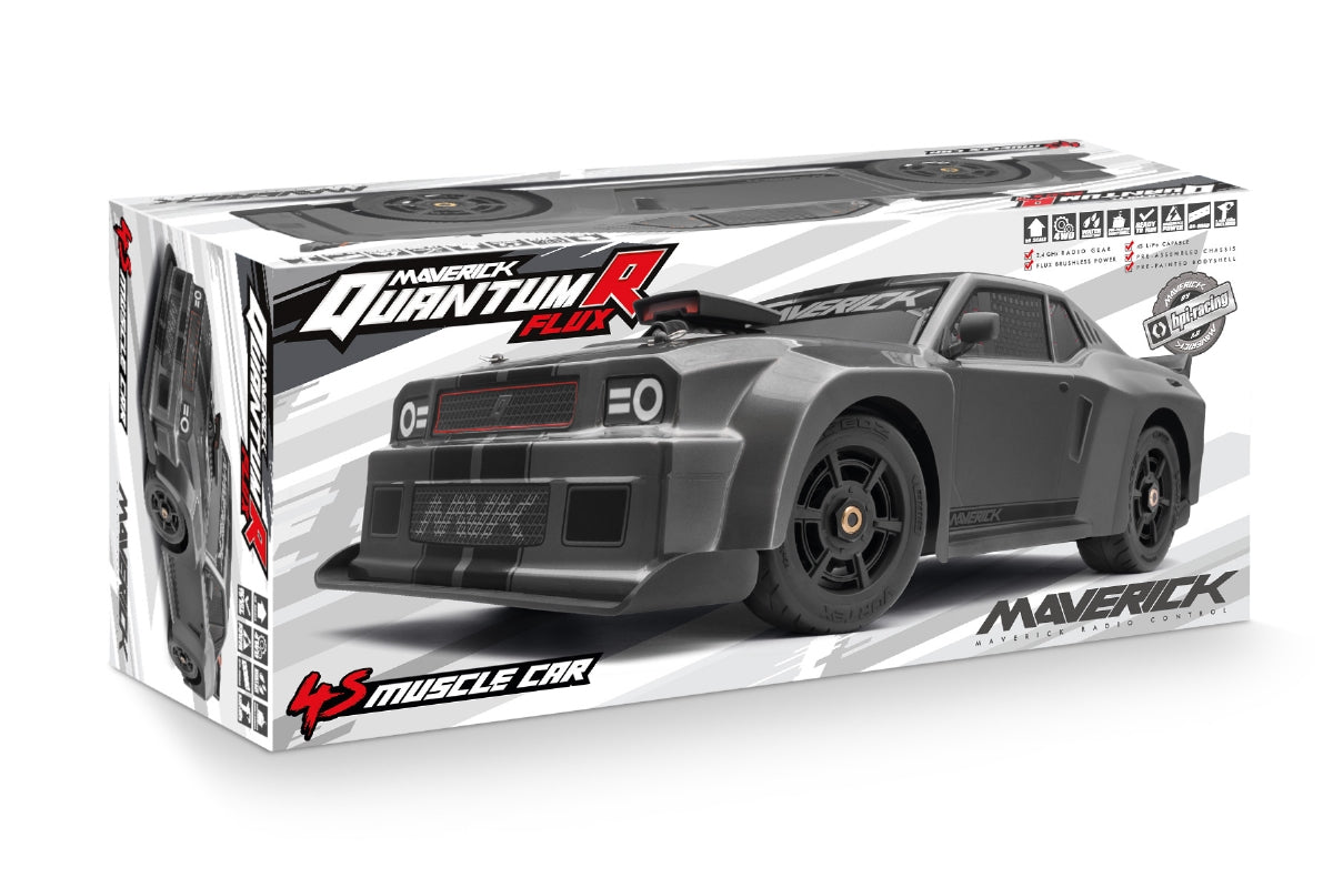 Maverick QuantumR Flux 4S 1/8 4WD Muscle Car - Grey - MV150311