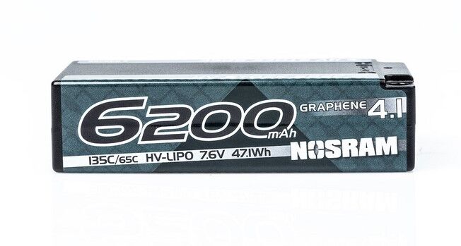Nosram Graphene-4.1 6200mAh HV Stock Spec Shorty LiPo 7.6V 135C/65C - 224g - 999759 - RCXX - RC Racing Shop | RC Models | Tuning & Spare Parts for Professionals