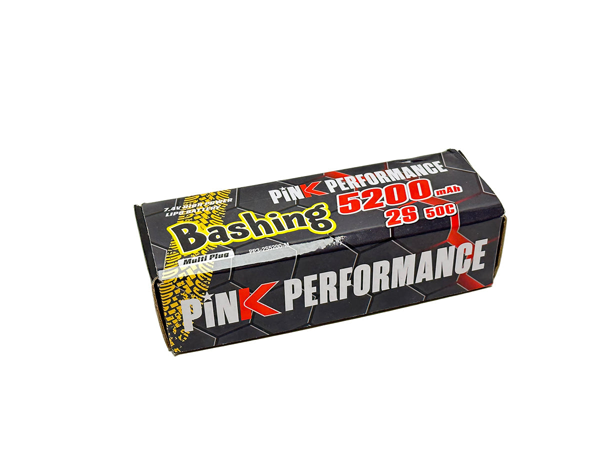 Pink Bashing LiPo 2S 7.4V-5200-50C (Multi) 139x47x25mm 310g