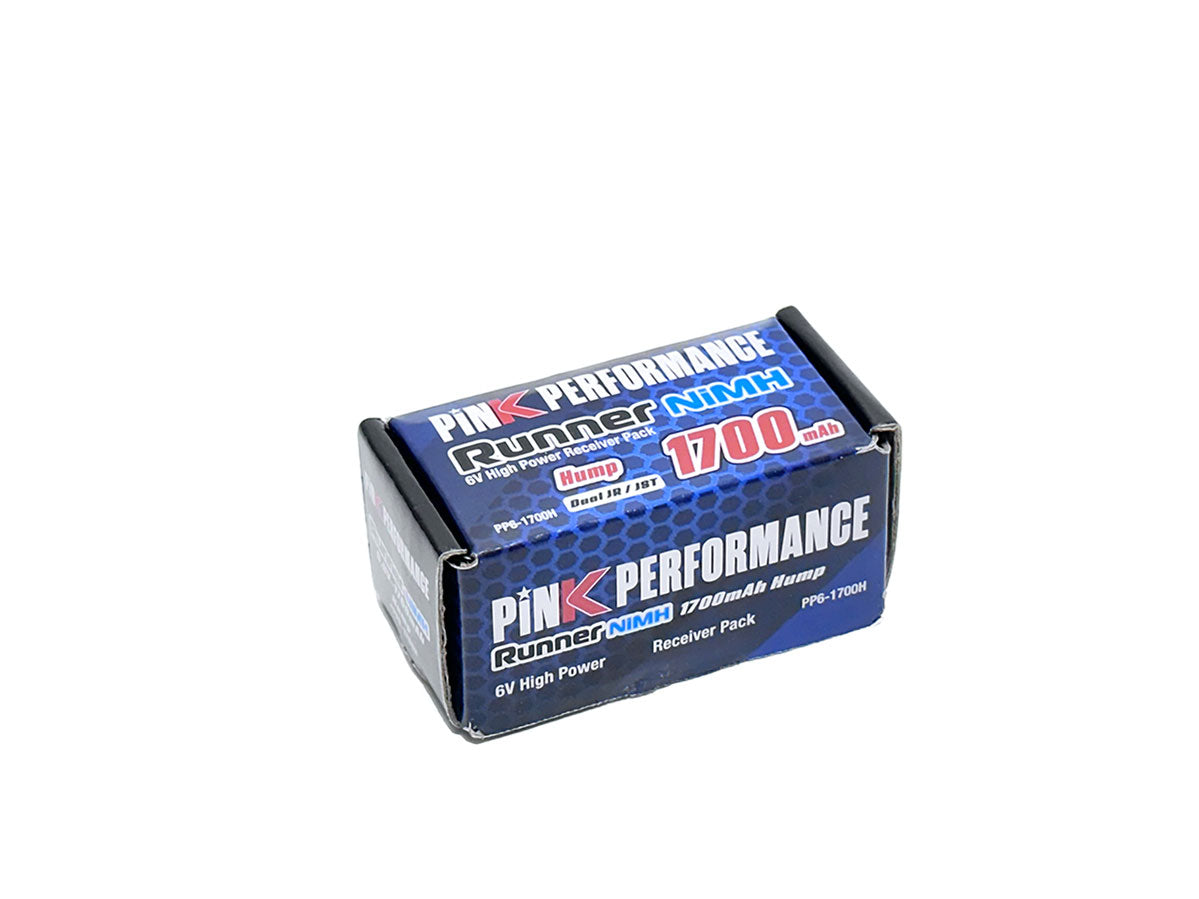 Pink Runner Rx NiMh 6.0V-1700 (Dual JR-JST) 51x32x31mm 120g - Hump