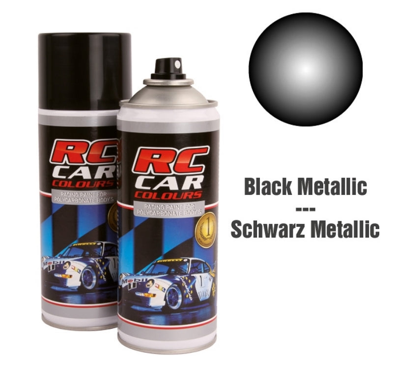 RC Car Colours METALIC BLACK 935 Lexan Colour Spray 150ml -  PRC00935 - RCXX - rc racing for professionals