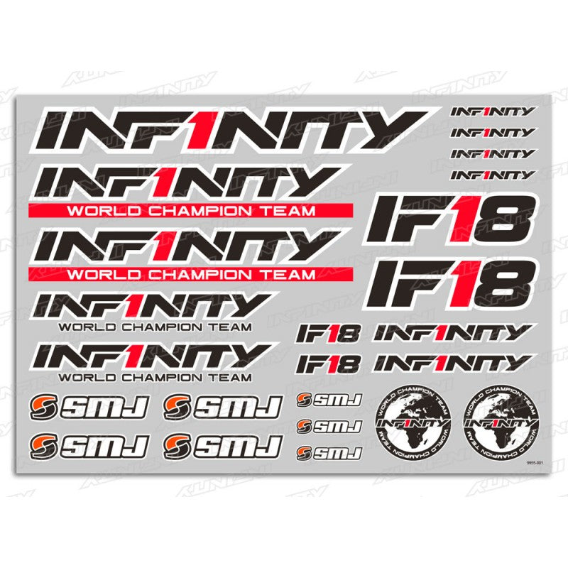 Infinity IF18 DECAL BLACK (1) R8034 - RCXX - rc racing for professionals