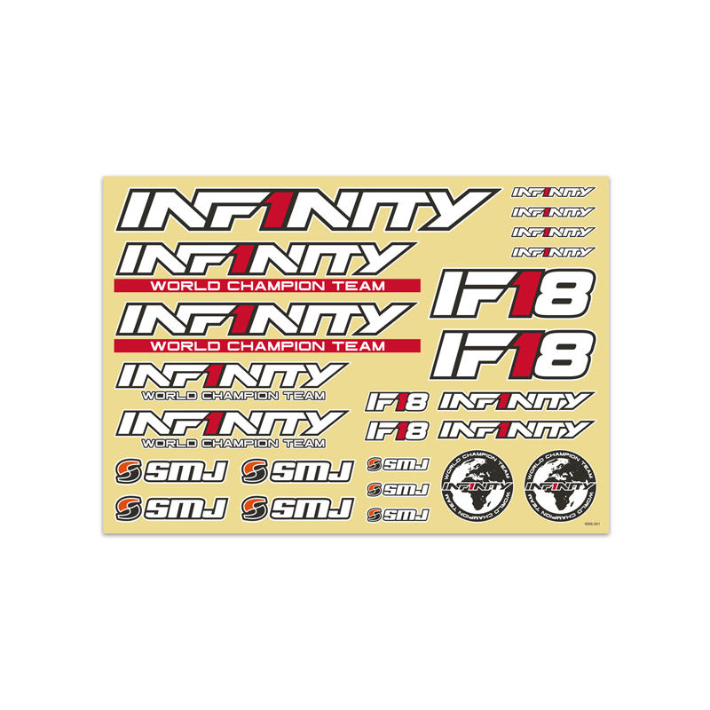 Infinity IF18 DECAL WHITE (1) R8035 - RCXX - rc racing for professionals