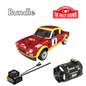 Rally Legends 124 Abarth Rally - 1:10 RTR combo with Justock 17.5T 3650 SD G2.1+ Justock G3S ESC set