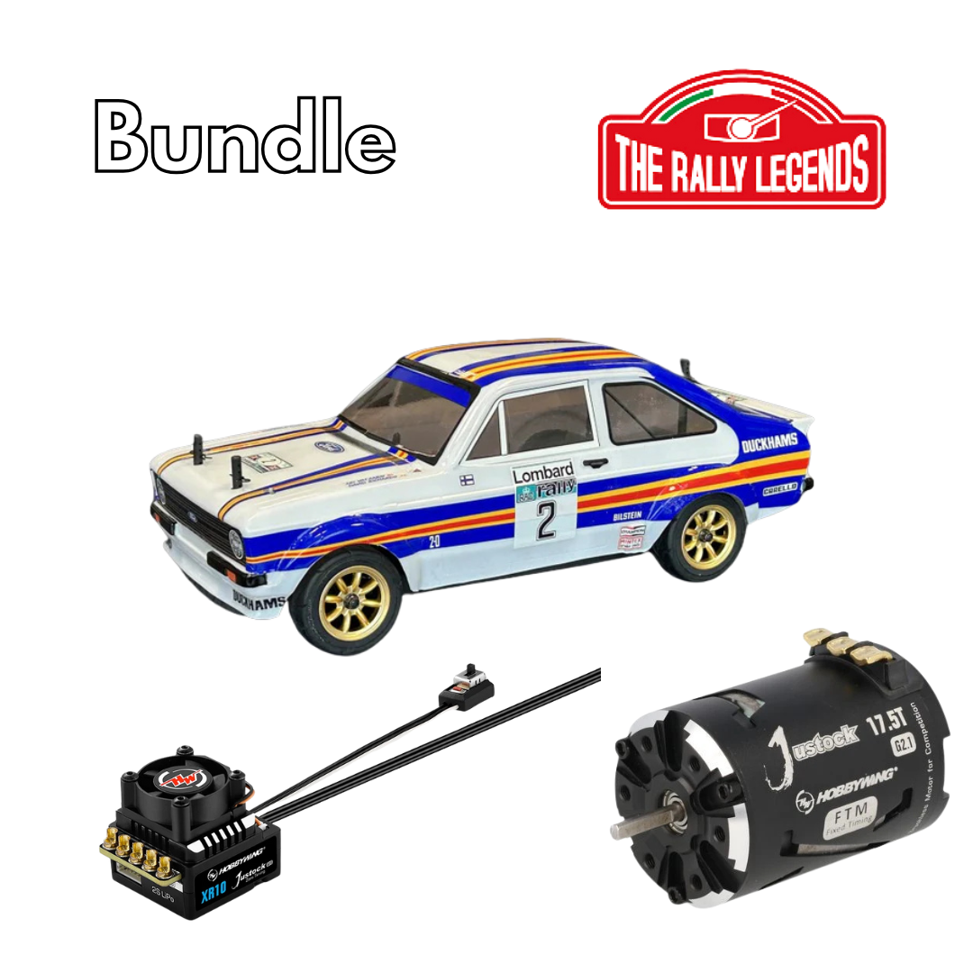 Rally Legends Ford Escort RS 2.0 Rally 1981 - 1:10 RTR combo with Justock 17.5T 3650 SD G2.1+ Justock G3S ESC set