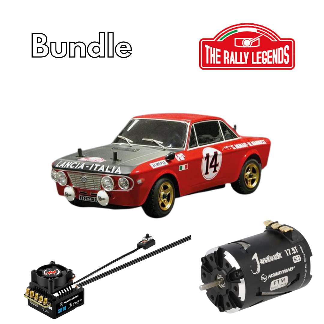 Rally Legends Lancia Fulvia HF 1972 - 1:10 RTR combo with Justock 17.5T 3650 SD G2.1+ Justock G3S ESC set