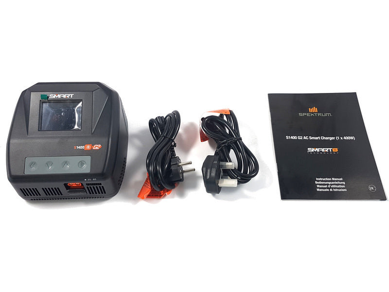 Spektrum Smart S1400 G2 AC Charger 20A 400W - SPMXC2040I - RCXX - RC Racing Shop | RC Models | Tuning & Spare Parts for Professionals