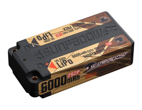Sunpadow Competition LiPo HV Shorty Akku 2S 7.6V 6000mAh – 100C/50C (Short-Pack) - SW554385 - RCXX - RC Racing Shop | RC Models | Tuning & Spare Parts for Professionals