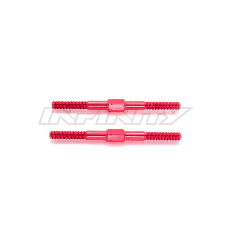 Infinity ALU TURNBUCKLE M3X42MM - RED (2) T057 - RCXX - rc racing for professionals