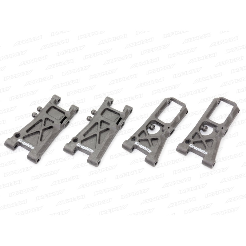 Infinity LOWER SUSPENSION ARM SET - SUPER HARD (4) T307SH - RCXX - rc racing for professionals