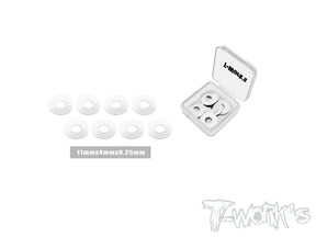 T-Work's TA-156-0.25 Stainless Steel Wheel Shim 0.25mm 8 pcs. ( 11 x 4 x 0.25 ) - RCXX - RC Racing Shop | RC Models | Tuning & Spare Parts for Professionals