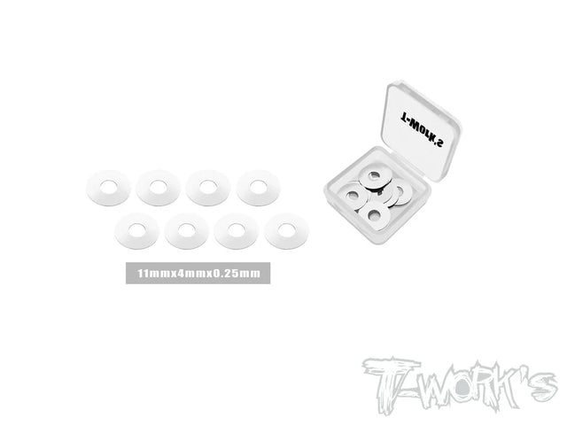 T-Work's TA-156-0.25 Stainless Steel Wheel Shim 0.25mm 8 pcs. ( 11 x 4 x 0.25 ) - RCXX - RC Racing Shop | RC Models | Tuning & Spare Parts for Professionals