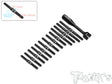 T-Works TBB-A800R 64 Titanium Black Coating Turnbuckle Set for Awesomatix A800R - RCXX - rc racing for professionals