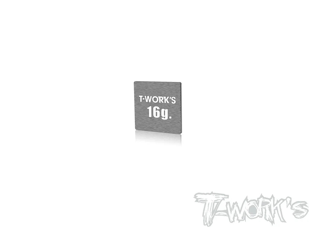 T-Work's TE-207-H  Adhesive Type 16g Tungsten Balance Weight 24.5x24.5x1.4mm (1) - RCXX - RC Racing Shop | RC Models | Tuning & Spare Parts for Professionals
