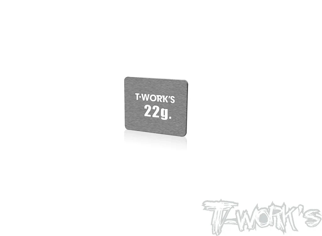 T-Work's TE-207-I Adhesive Type 22g Tungsten Balance Weight 26x31x1.4mm (1) - RCXX - RC Racing Shop | RC Models | Tuning & Spare Parts for Professionals