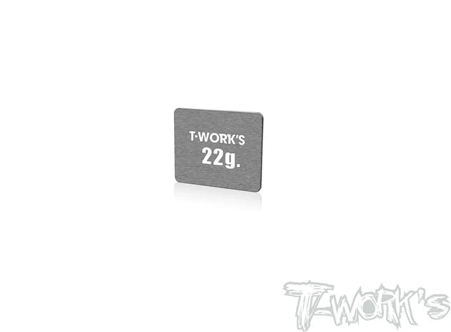 T-Work's TE-207-I Adhesive Type 22g Tungsten Balance Weight 26x31x1.4mm (1) - RCXX - RC Racing Shop | RC Models | Tuning & Spare Parts for Professionals