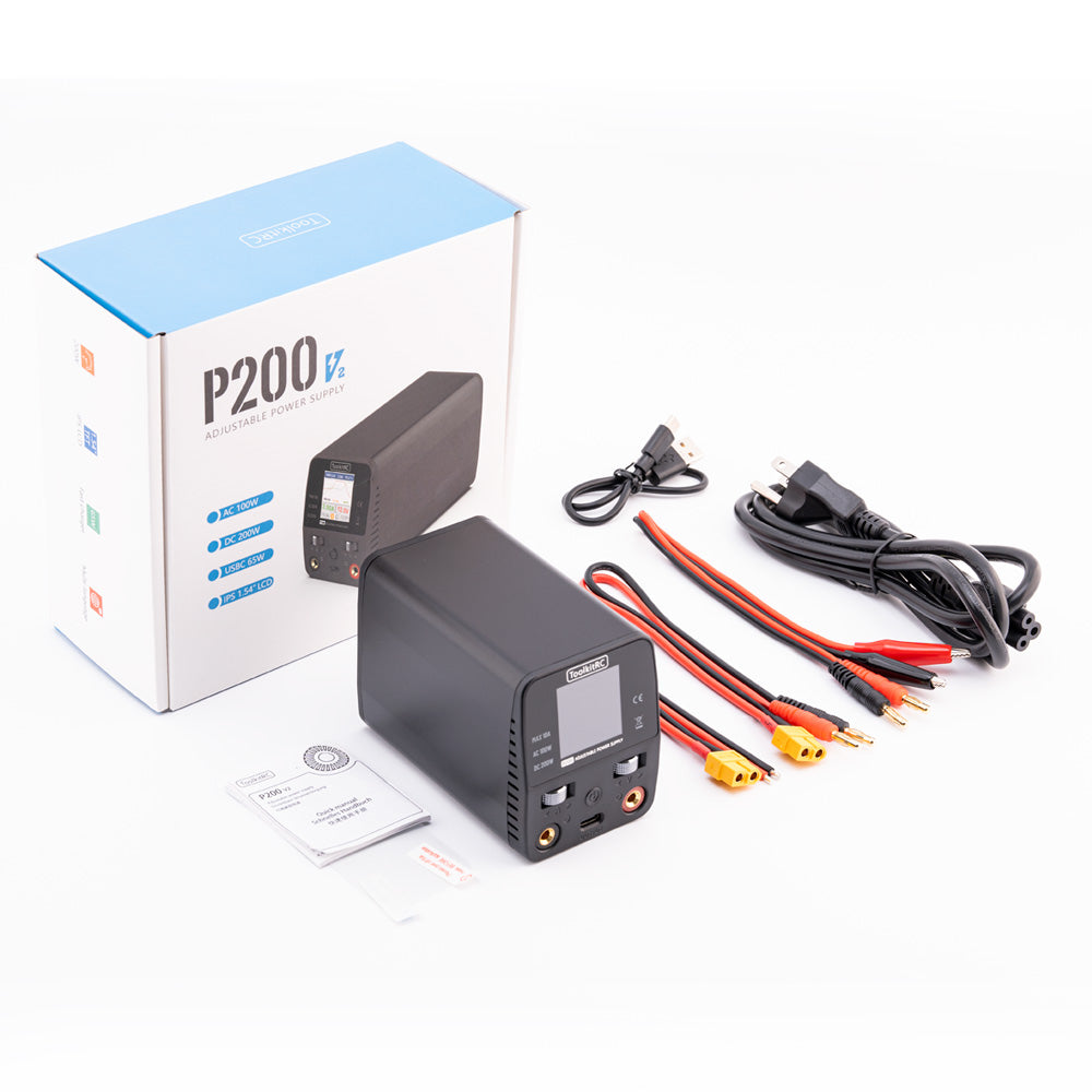 ToolkitRC P200 V2 30V 10A max 100/200W AC and DC Input - TK23100