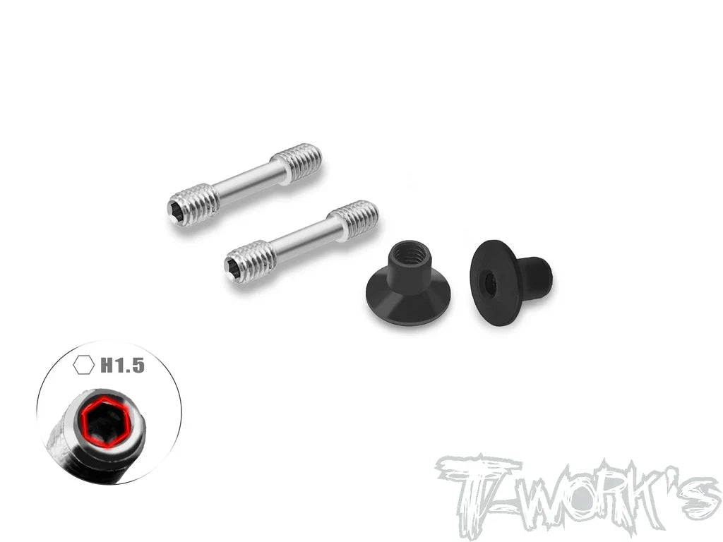 T-Work's TP-205-B 64 Titanium Adjustable Body Shell Front End Downtravel Screw ( M3 x 18mm) 2pcs. ( Xray, Xpress ) - RCXX - RC Racing Shop | RC Models | Tuning & Spare Parts for Professionals
