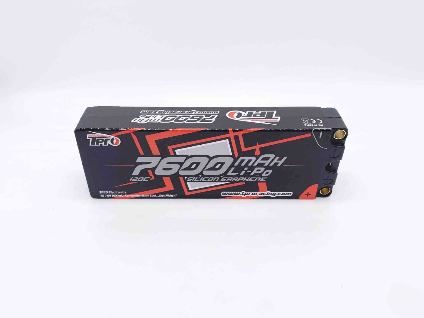 TPRO Lipo 7600mah HV 7.6V 2S 120C Competition - 5mm - Light Weight - TP73015 - RCXX - rc racing for professionals