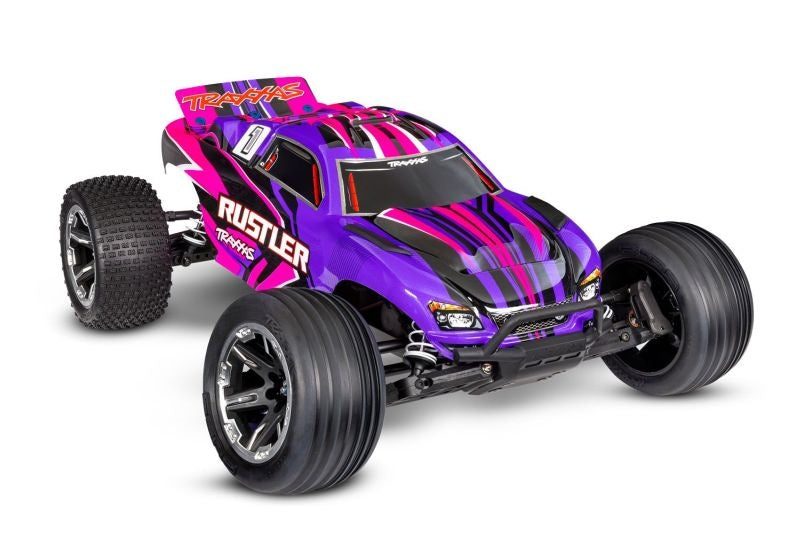 TRAXXAS Rustler 1/10 2WD Stadium Truck RTR Brushed - HD Akku Ladegerät USB-C - 37254