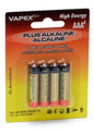 Vapex Plus Alkaline Batteries AAA (4) - VPLUS4AAA