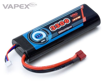 Vapex Li-Po Battery 2S 7,4V 3300mAh 30C T-connector - VPRD330D2