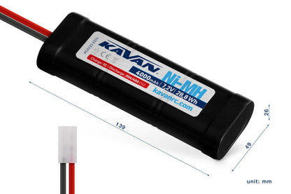 KAVAN NiMH 4000mAh/7,2V Tamiya (1) - KAV33.0374