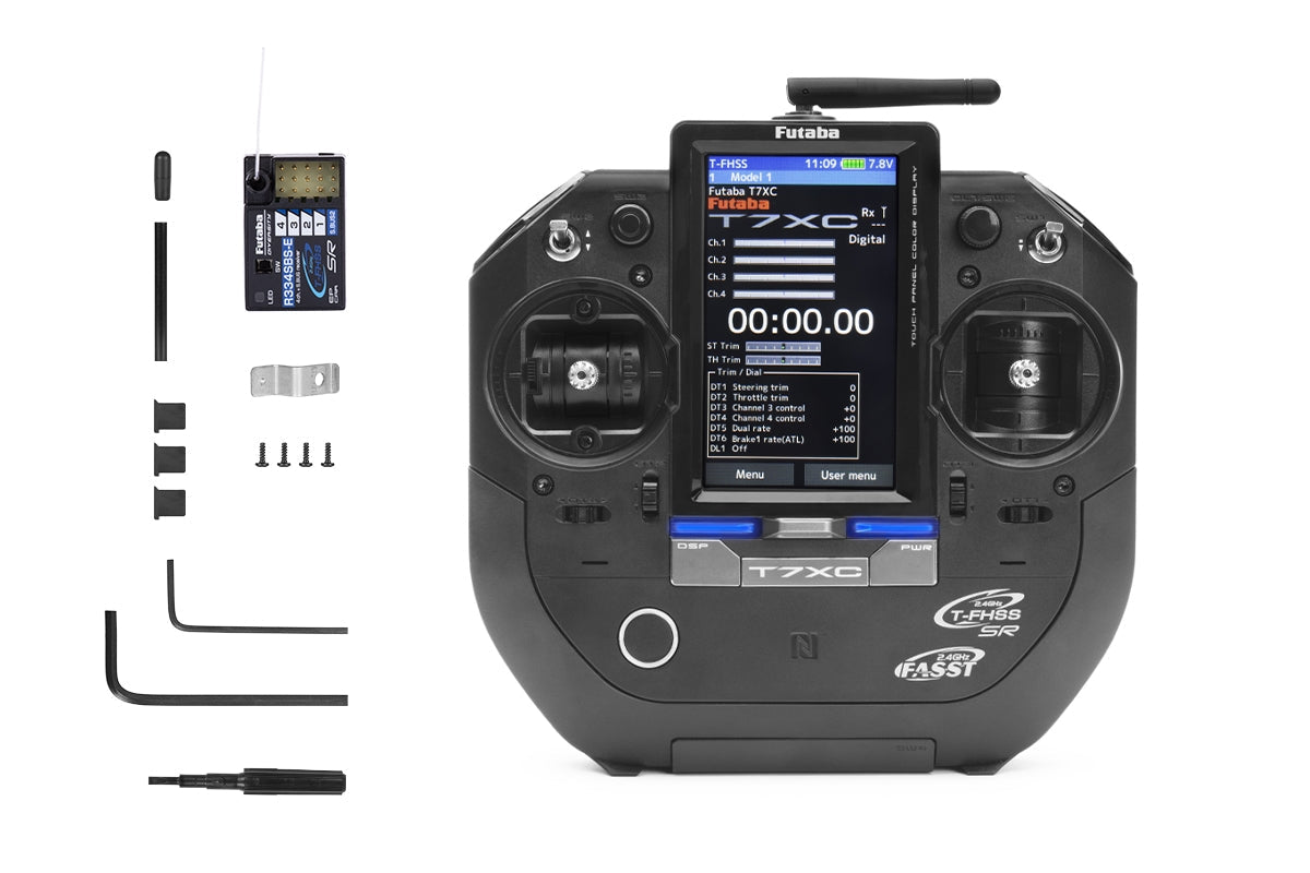 Futaba 7XC Sender mit Knüppel 2.4Ghz T-FHSS / SR + R334SBS Empfänger