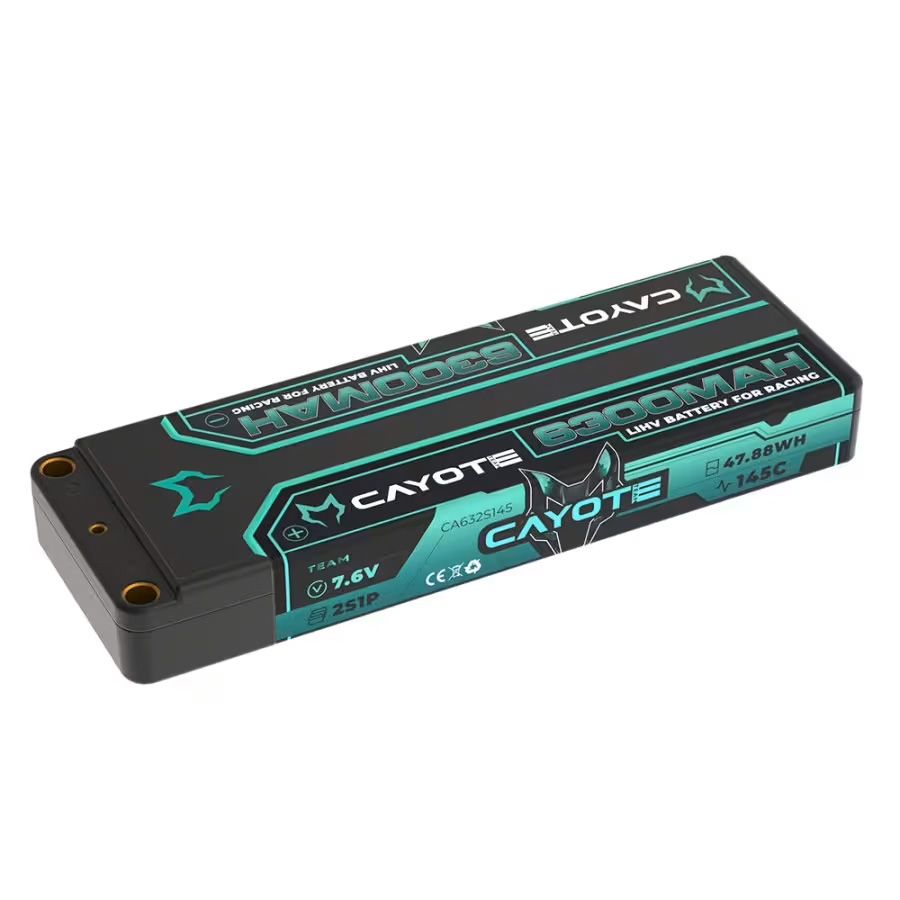 Cayote Racing 6300mAh 2S LiPo Akku 7,6V 145C 226g - 632S145