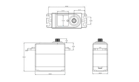 SRT Servo CH6035 1/5 Onroad/Offroad HV (0.14s/8.4V/35kg) Coreless - RCXX - rc racing for professionals