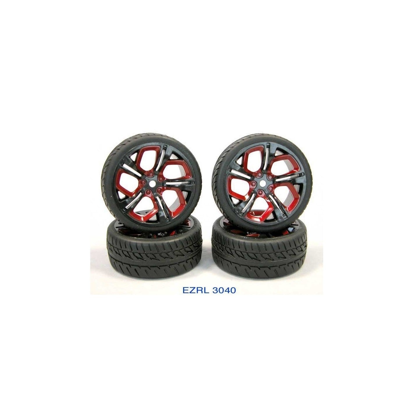 Rally Legends TMR Tires 1:10 26mm glued on rims set (4)