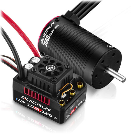 Hobbywing QuicRun Brushless WP 10BL120 G2 ESC & 3660SL G2 3150KV Motor Combo - HW38030210 - RCXX - RC Racing Shop | RC Models | Tuning & Spare Parts for Professionals