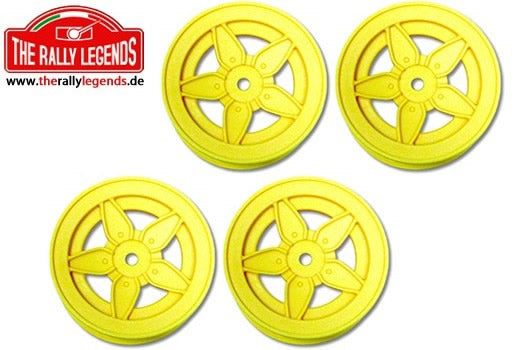 Rally Legends Lancia Stratos Rims Set 5 spokes yellow (4)