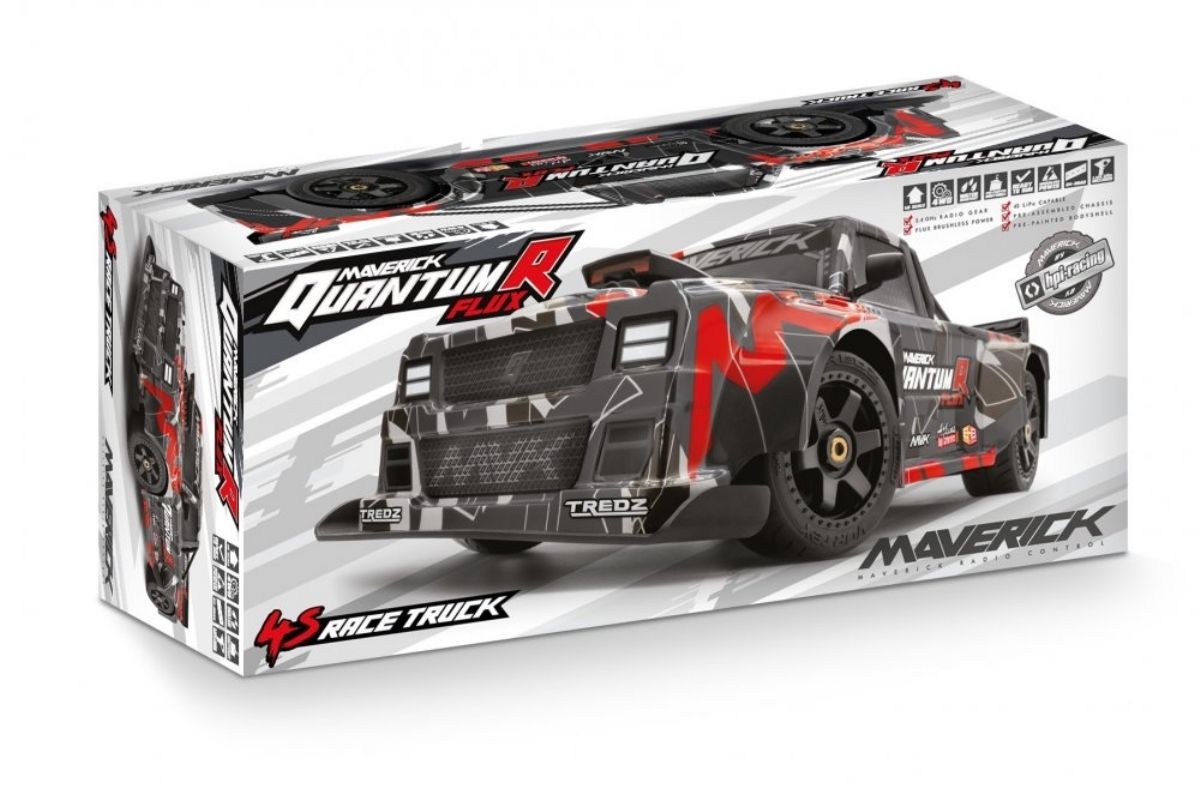 Maverick QuantumR - grau/rot 1:8 RTR 4S 4WD - MV150313 - hpi - HOBBYSPECTER – RC Modelle, Tuning & Zubehör