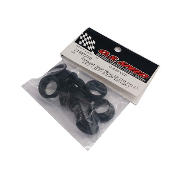 O.S. Speed 21427210 Exhaust gasket 12 BLACK(10) - OS21427210 - RCXX - rc racing for professionals