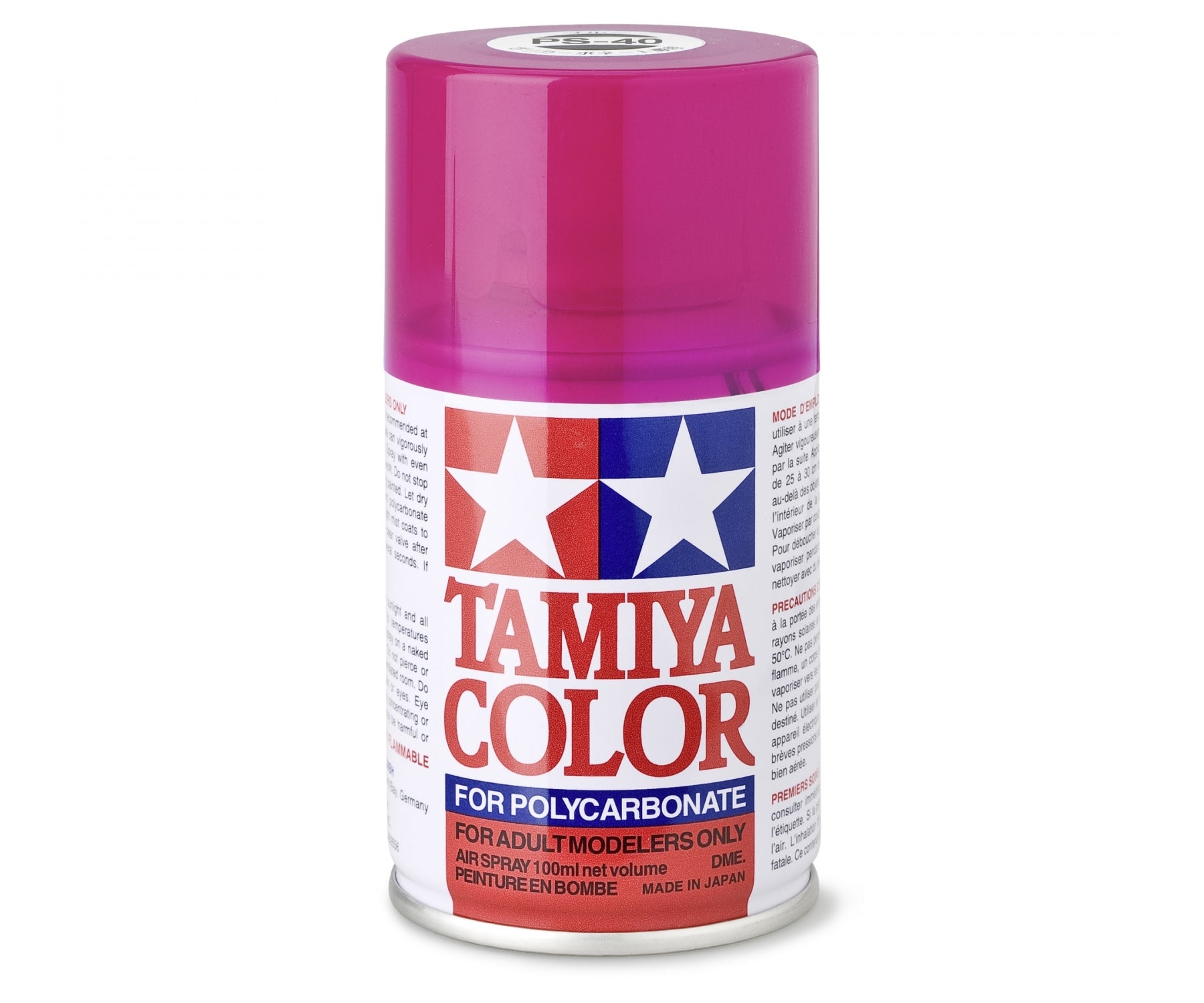 Tamiya Lexan Spray (1) - PS-40 Translucent Pink - RCXX - rc racing for professionals