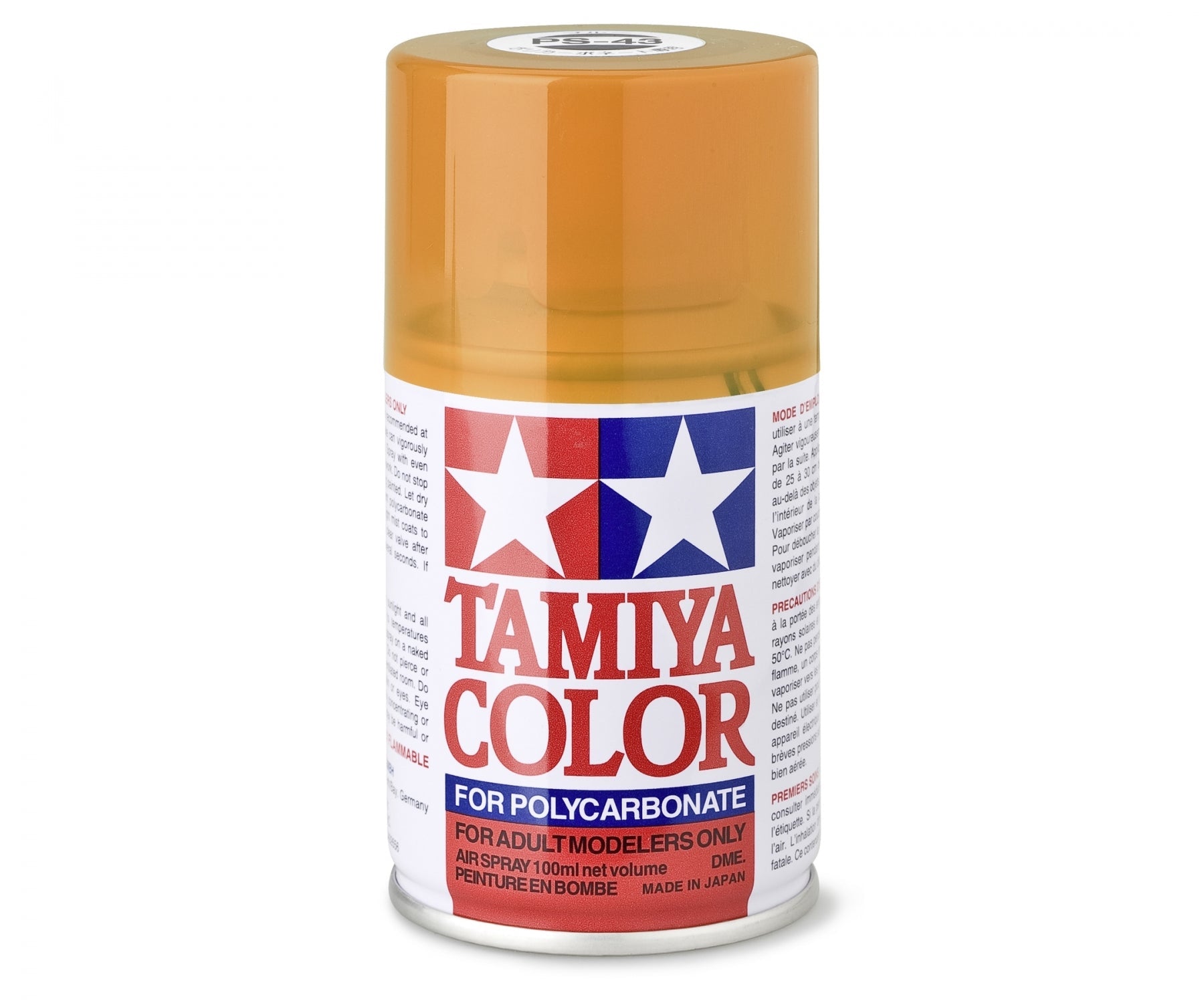 Tamiya Lexan Spray (1) - PS-43 Translucent Orange - RCXX - rc racing for professionals