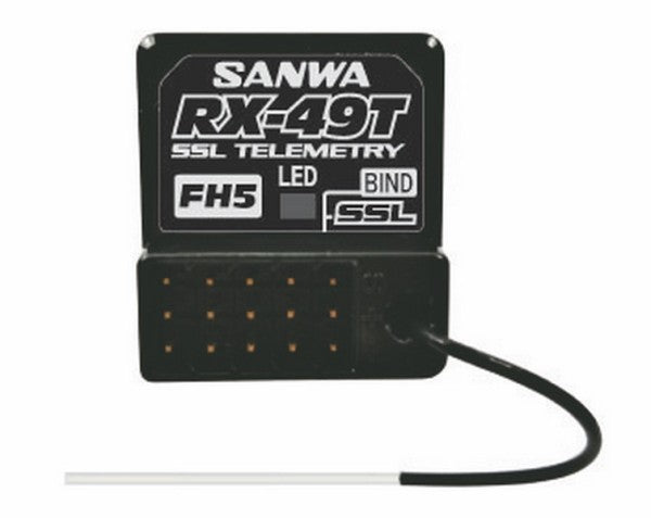 Sanwa RX-49T (FH5/FH5U) Waterproof Telemetry Receiver - 107A41433A - RCXX - rc racing for professionals