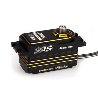 Power HD S15 Servo HV (0.050s/16.5kg/8.4V) Low Profile - Black/Gold - RCXX - rc racing for professionals