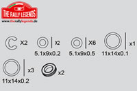 Rally Legends orings and washers for metal diff gears