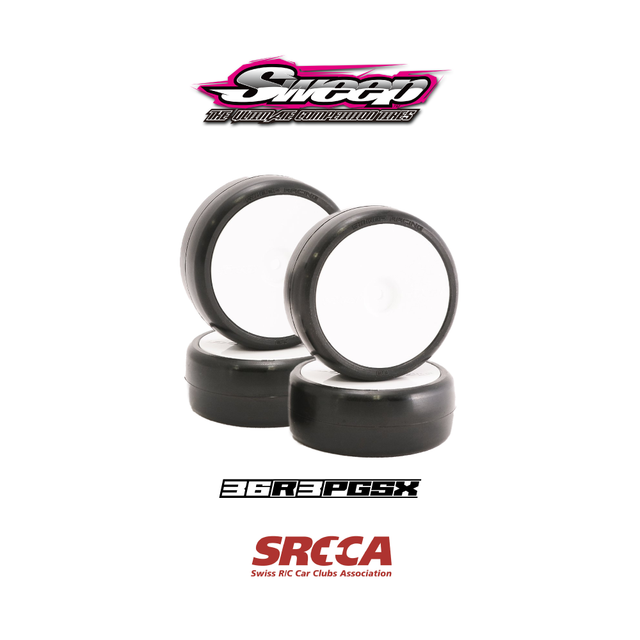 Sweep D-R3 Preglued Touring Car Tires 36 Shore (4) - 36R3PGSX - SRCCA - RCXX - RC Racing Shop | RC Models | Tuning & Spare Parts for Professionals