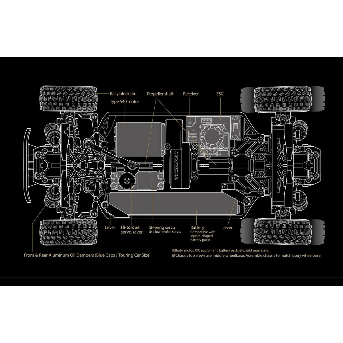 Tamiya 1/10 R/C XM-01 Pro Chassis Kit - 58738